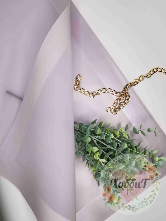 Пленка для цветов матовая с декоративным краем 58*58см (фиолетовый), 3листа